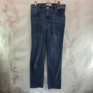 Abercrombie & Fitch Jeans Womens 32 X 29 Short Wide Leg Crop Dark Wash Baggy